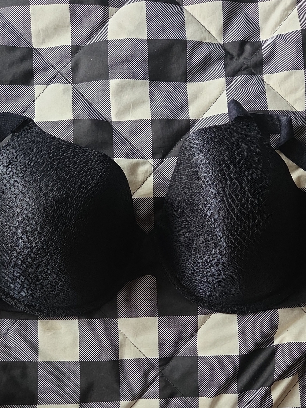 Vanity Fair Black Animal Print Patterned UnderWire Bra, 36DD